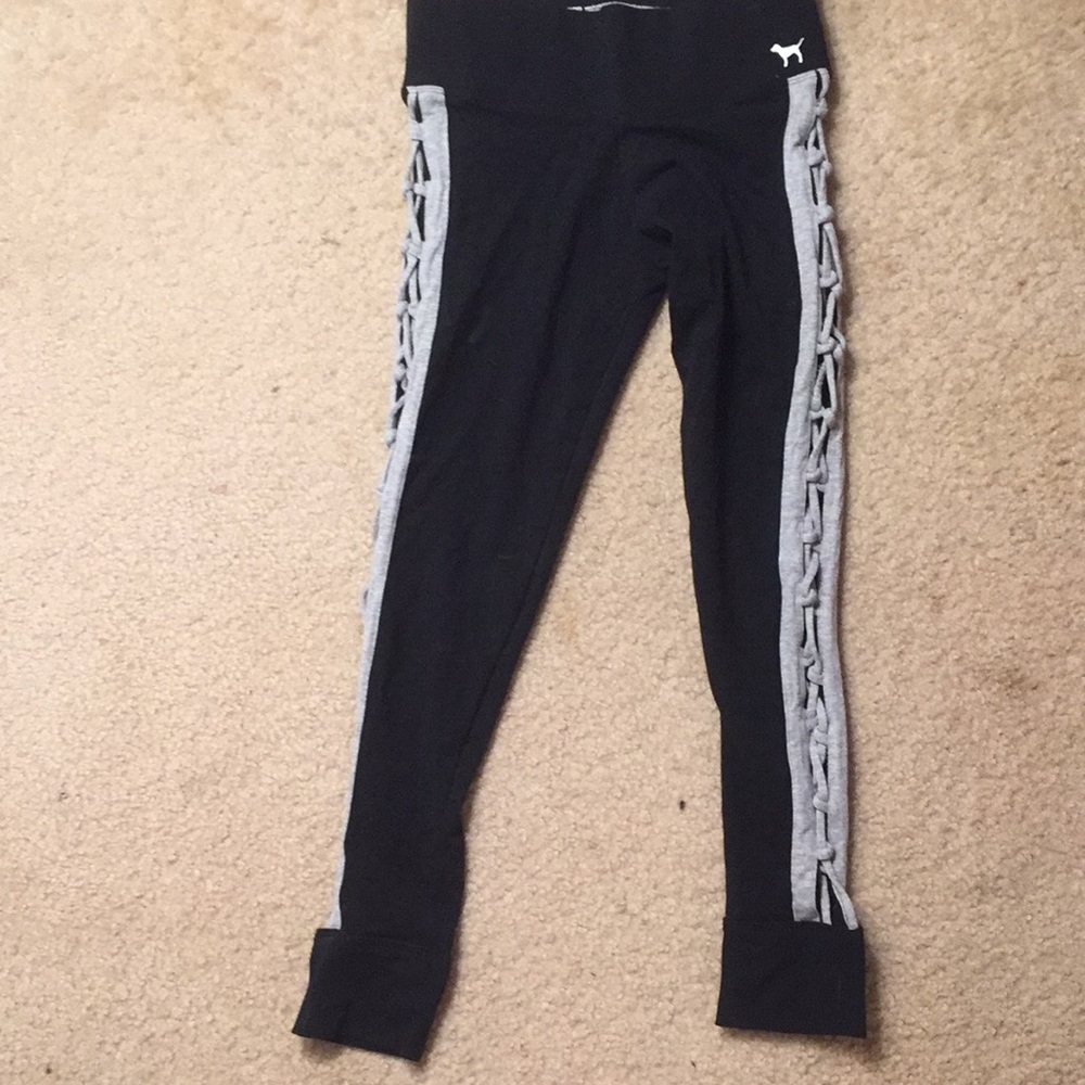 Pink leggings with open sides